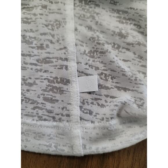 Lululemon Women’s Low-Key Burnout Long Sleeve Top M Open Back Spacedye White EUC - Picture 11 of 11